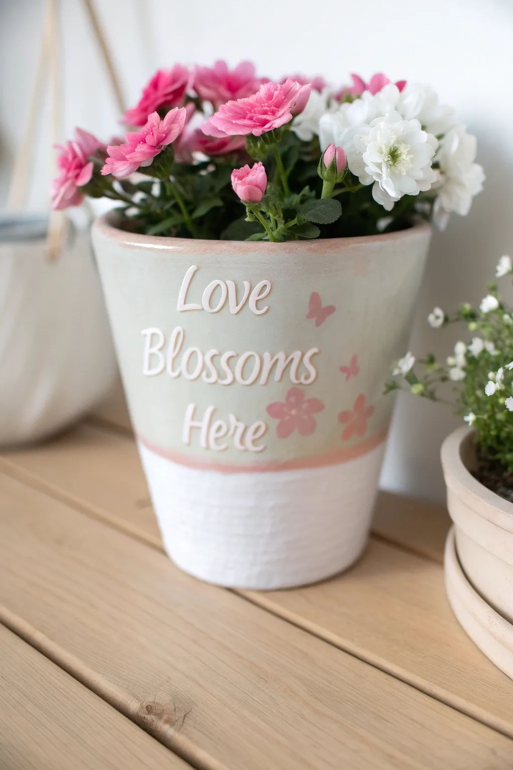 Craft a heartfelt gift with a personal touch: a hand-painted flower pot to brighten Grandma's day.