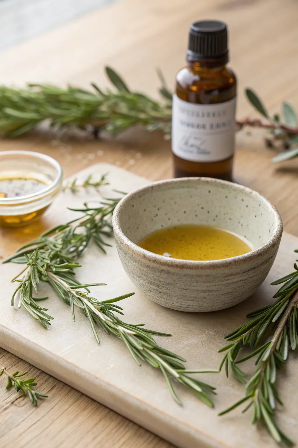 Nurture your mane with the natural power of rosemary and castor oil for healthier, fuller hair.