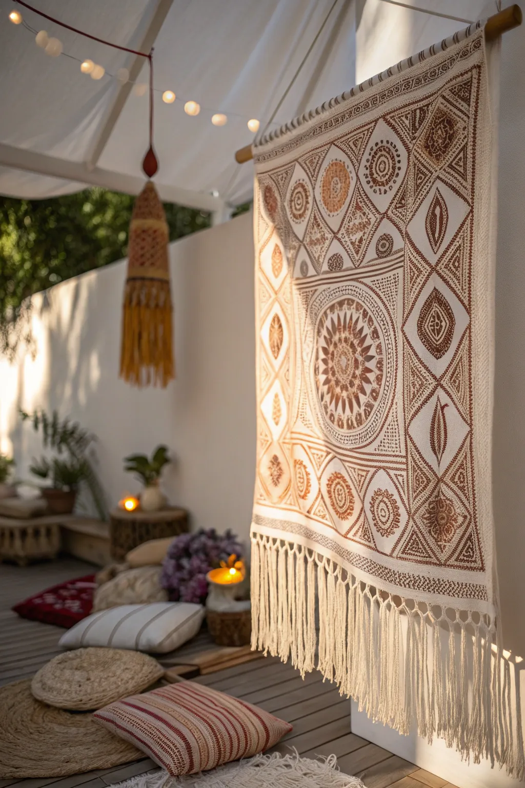 Elevate your space with the artistry of a tapestry headliner.