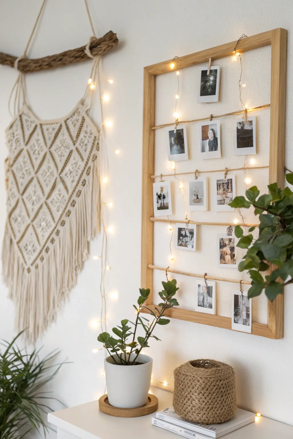 Illuminate your space with a touch of magic: Fairy lights for a cozy, minimalist vibe.