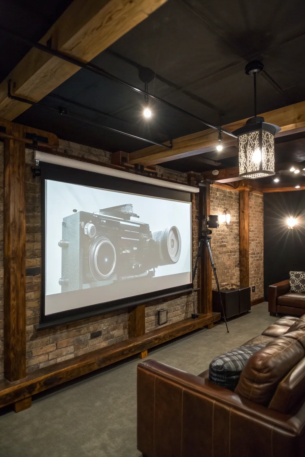 Transform your man cave into a cinematic haven with a DIY projector screen.