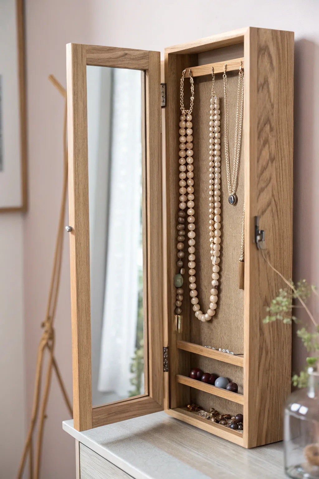 Elegance in Simplicity: Discover the hidden beauty of your jewelry with this stunning mirror design.