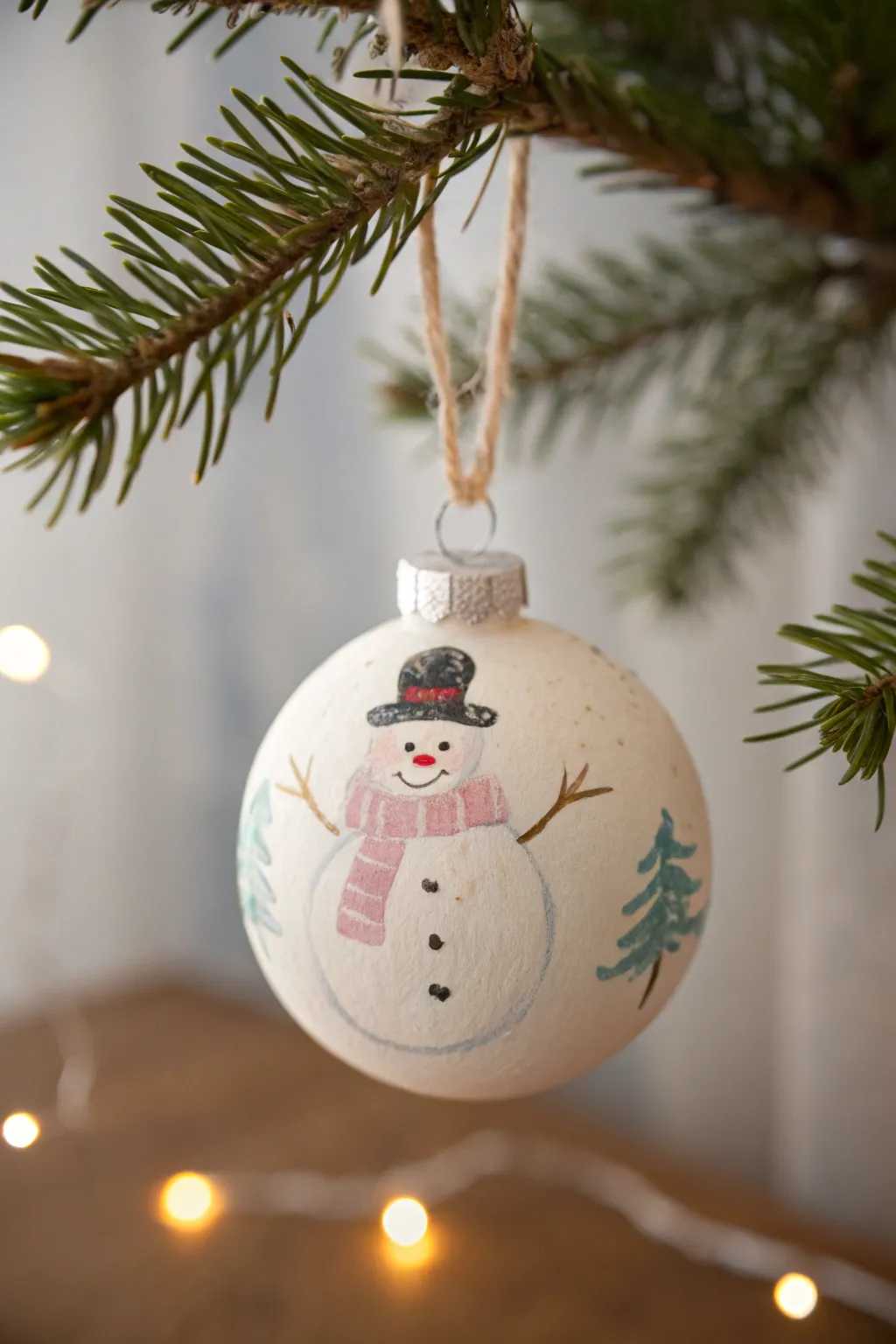 Capture timeless memories with these charming handprint snowman ornaments, perfect for a touch of heartfelt simplicity.