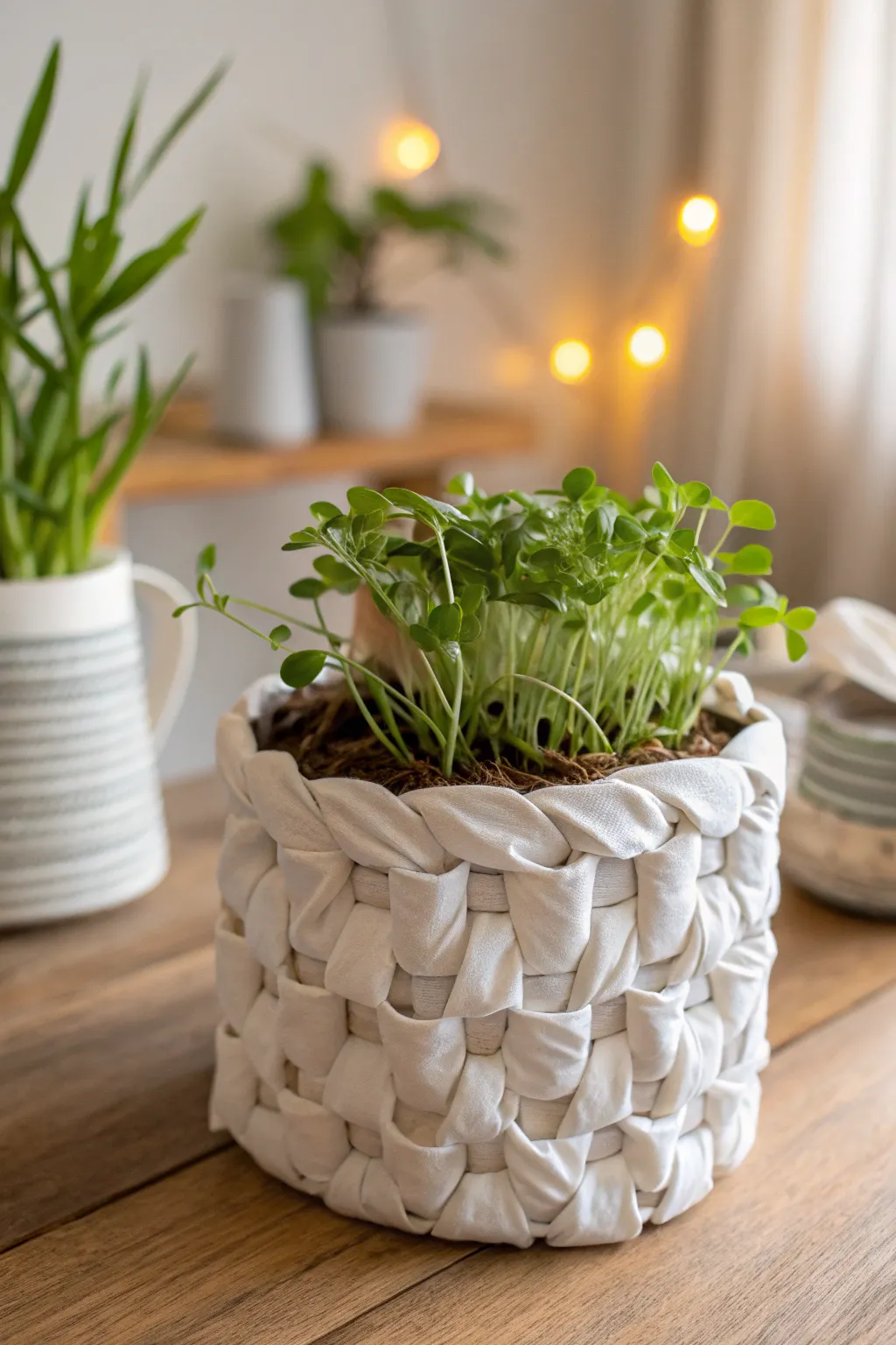 Transforming plastic into beauty: DIY eco-friendly plant pots for a greener gift.