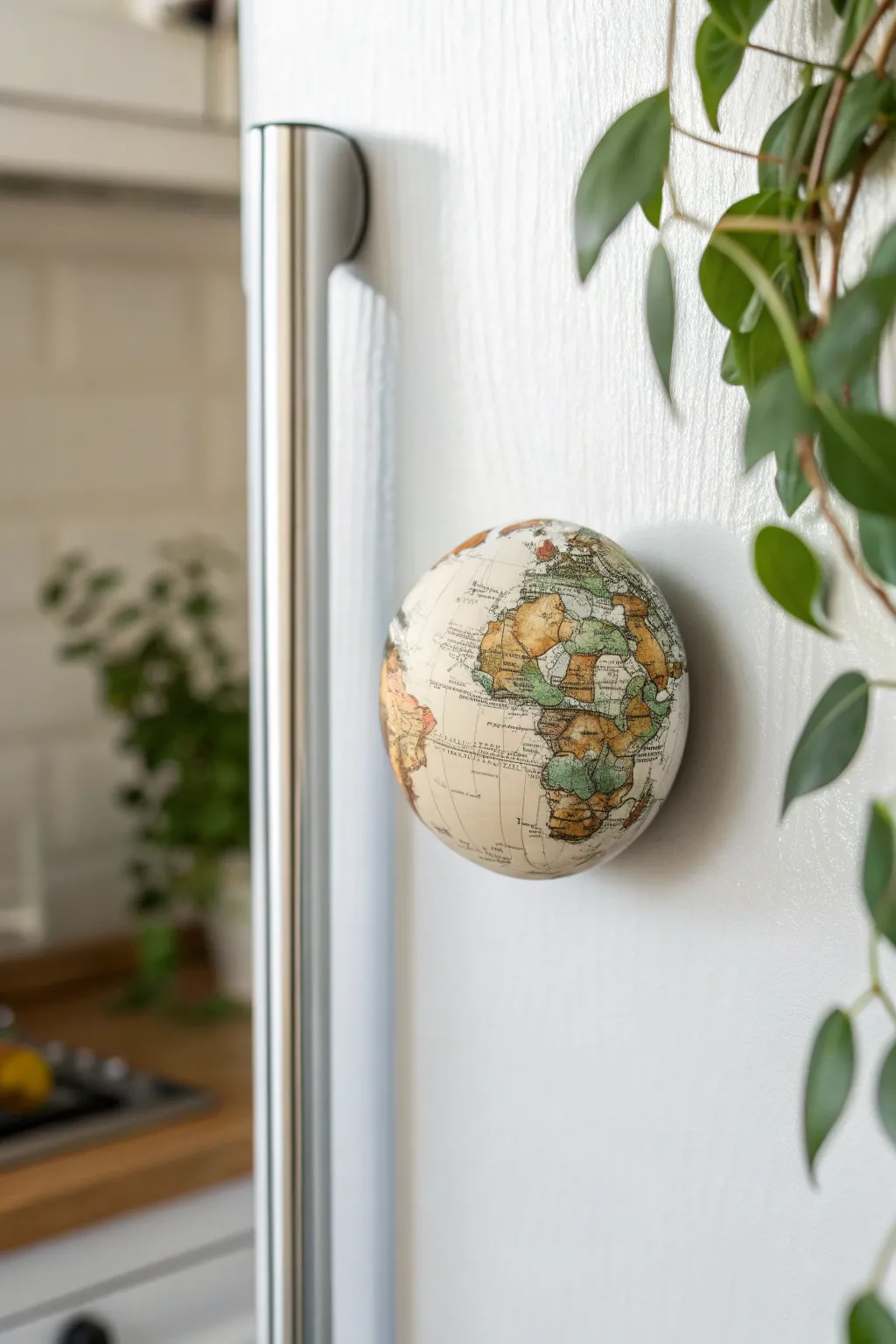 Travel memories at a glance: turn old maps into beautiful magnets for a touch of wanderlust in your kitchen.