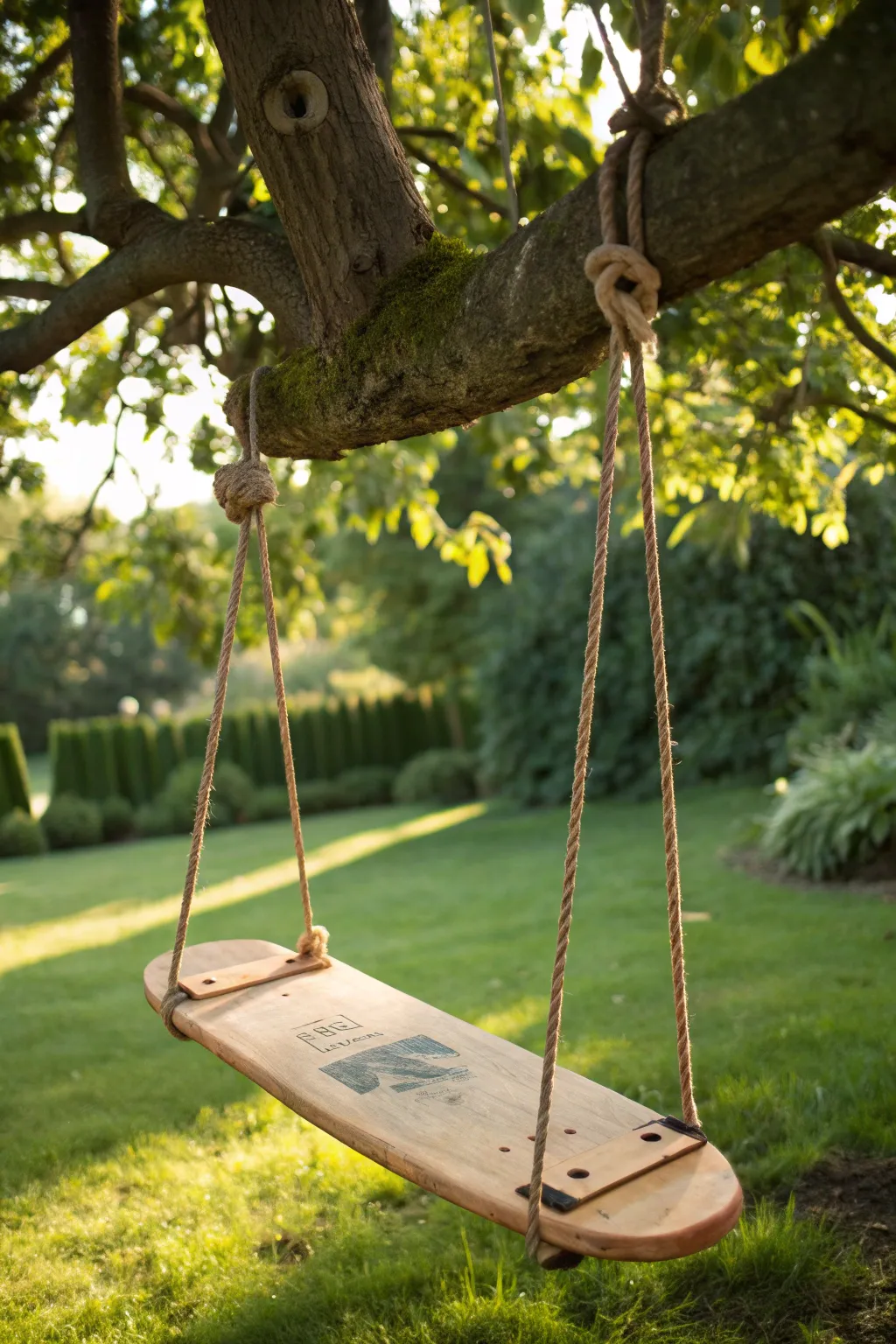 Transform nostalgia into elegance with this DIY recycled skateboard swing—where simplicity meets style.