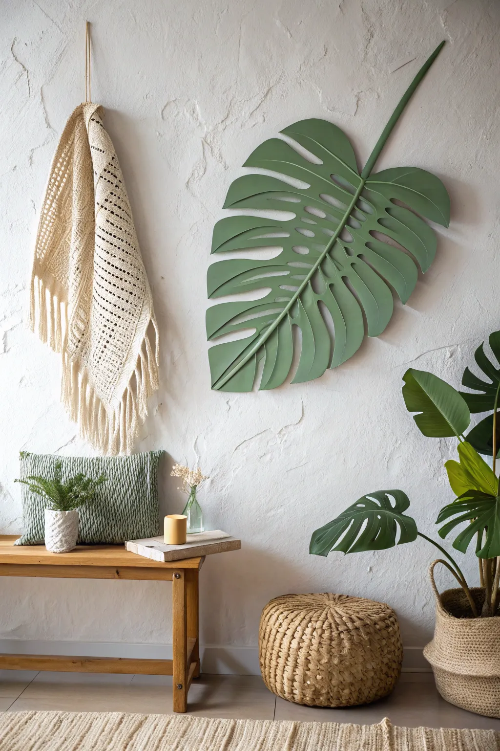 Transform your space into a lush oasis with elegant paper-crafted tropical leaves.