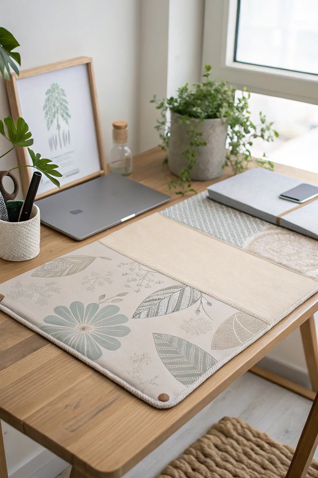 Elevate your study space with a chic and practical foldable desk mat, where minimalist design meets boho flair.