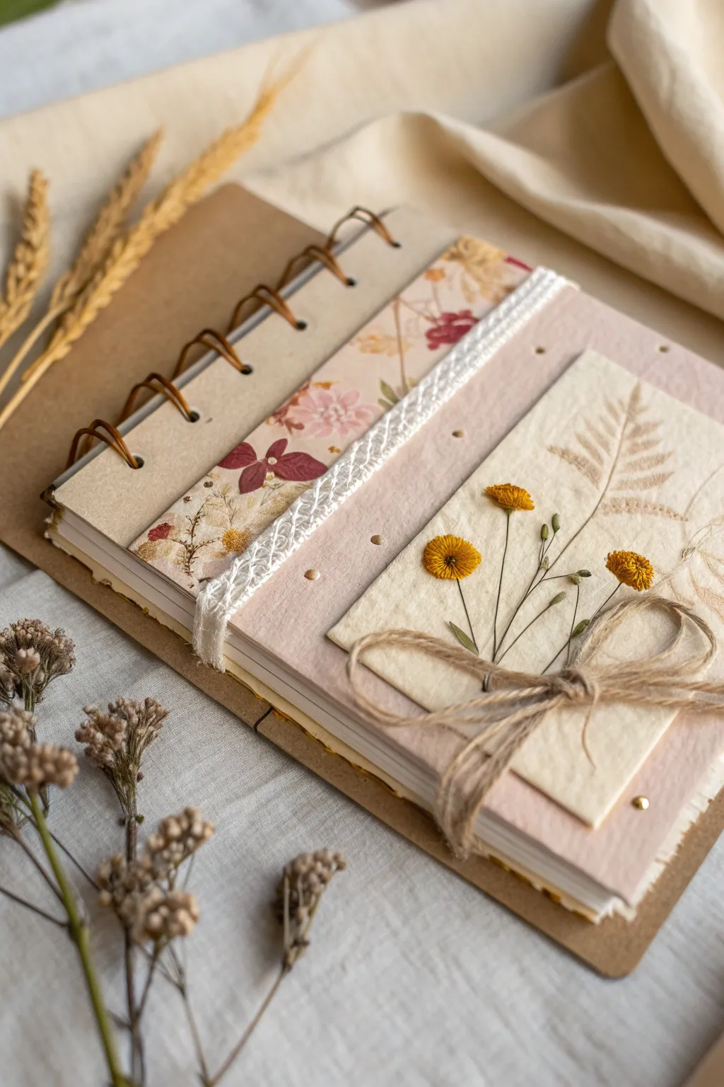 Embrace the art of collage for your next album cover, where simplicity meets natural beauty in a handcrafted masterpiece.