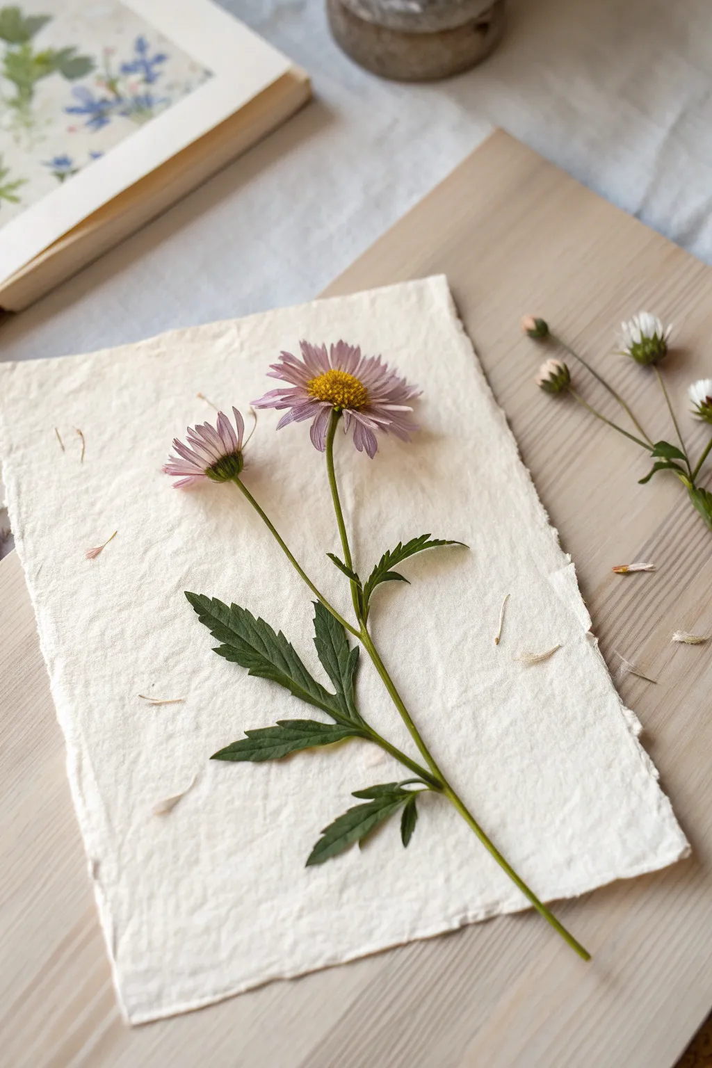 Capture nature's timeless beauty with pressed floral art.