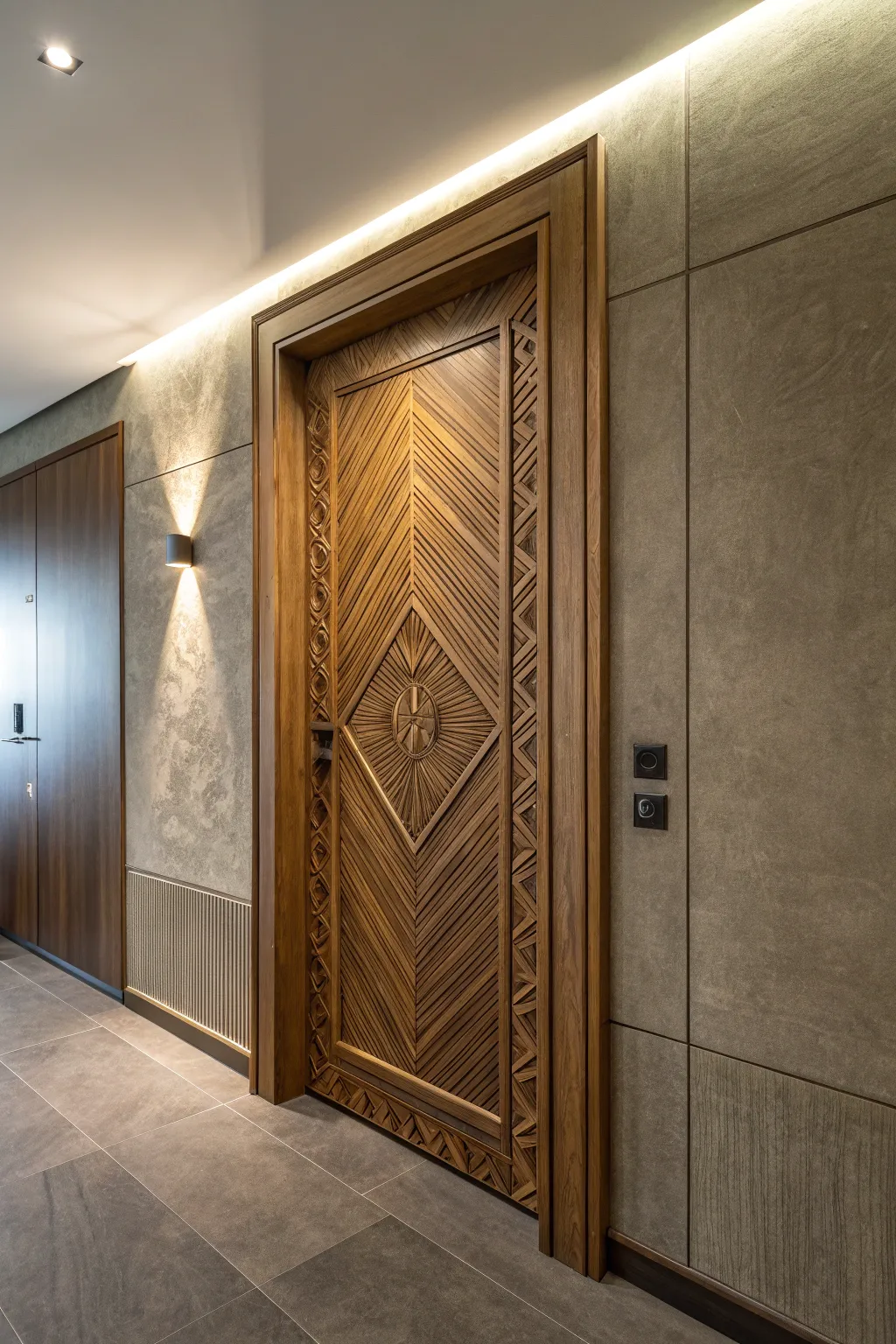 Unveil the secret: a masterfully crafted hidden door that adds intrigue to any space.