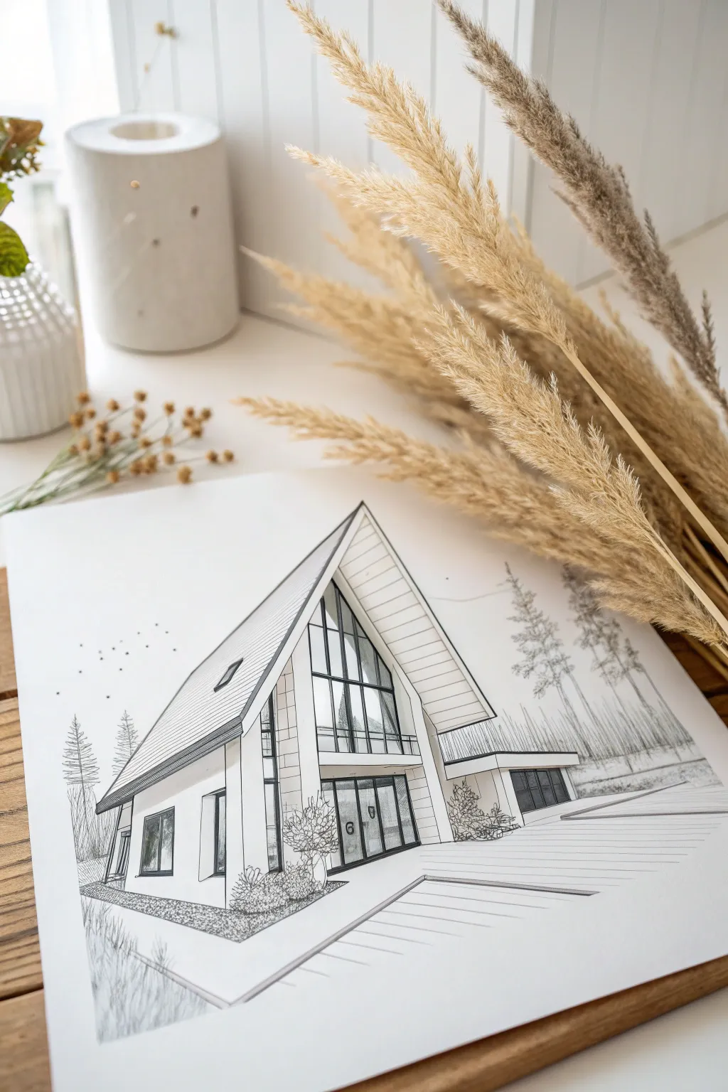 Embrace the elegance of modern architecture with a minimalist twist. 🌿✏️ #ScandinavianDesign #BohoMinimalism