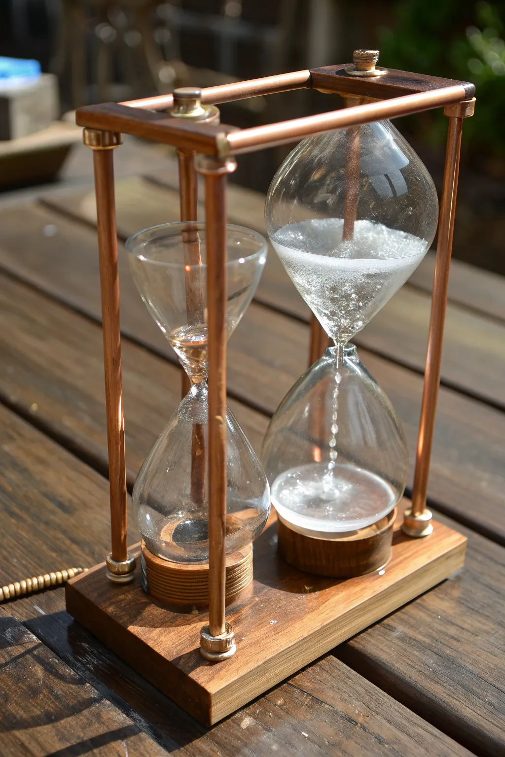 Watch time flow with elegance: a handcrafted DIY water clock that blends artistry with engineering.