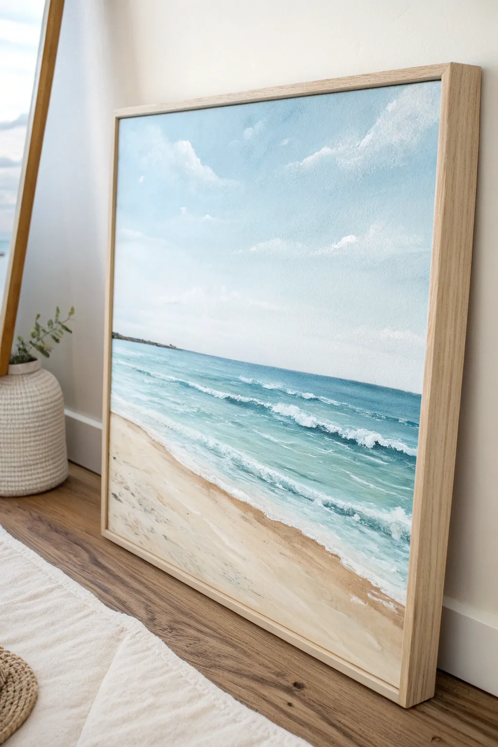 Embrace tranquility with this minimalist ocean masterpiece, where simplicity meets elegance. 🌊✨