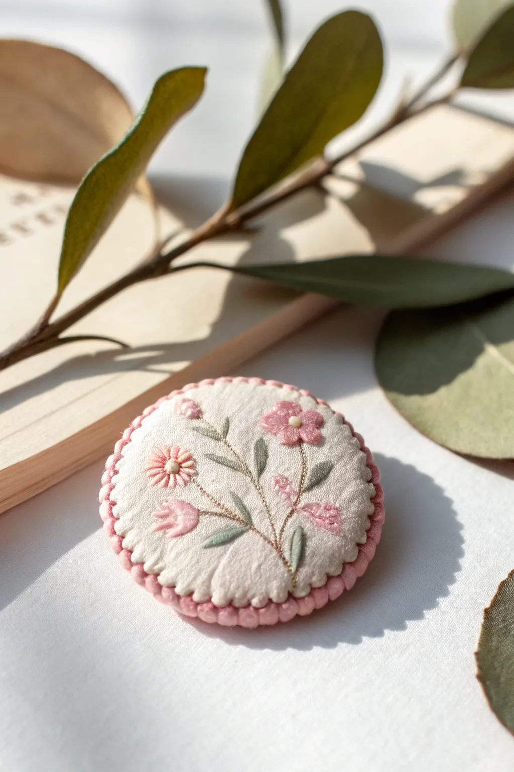 Add a touch of handmade charm to your fridge with this adorable fabric magnet.