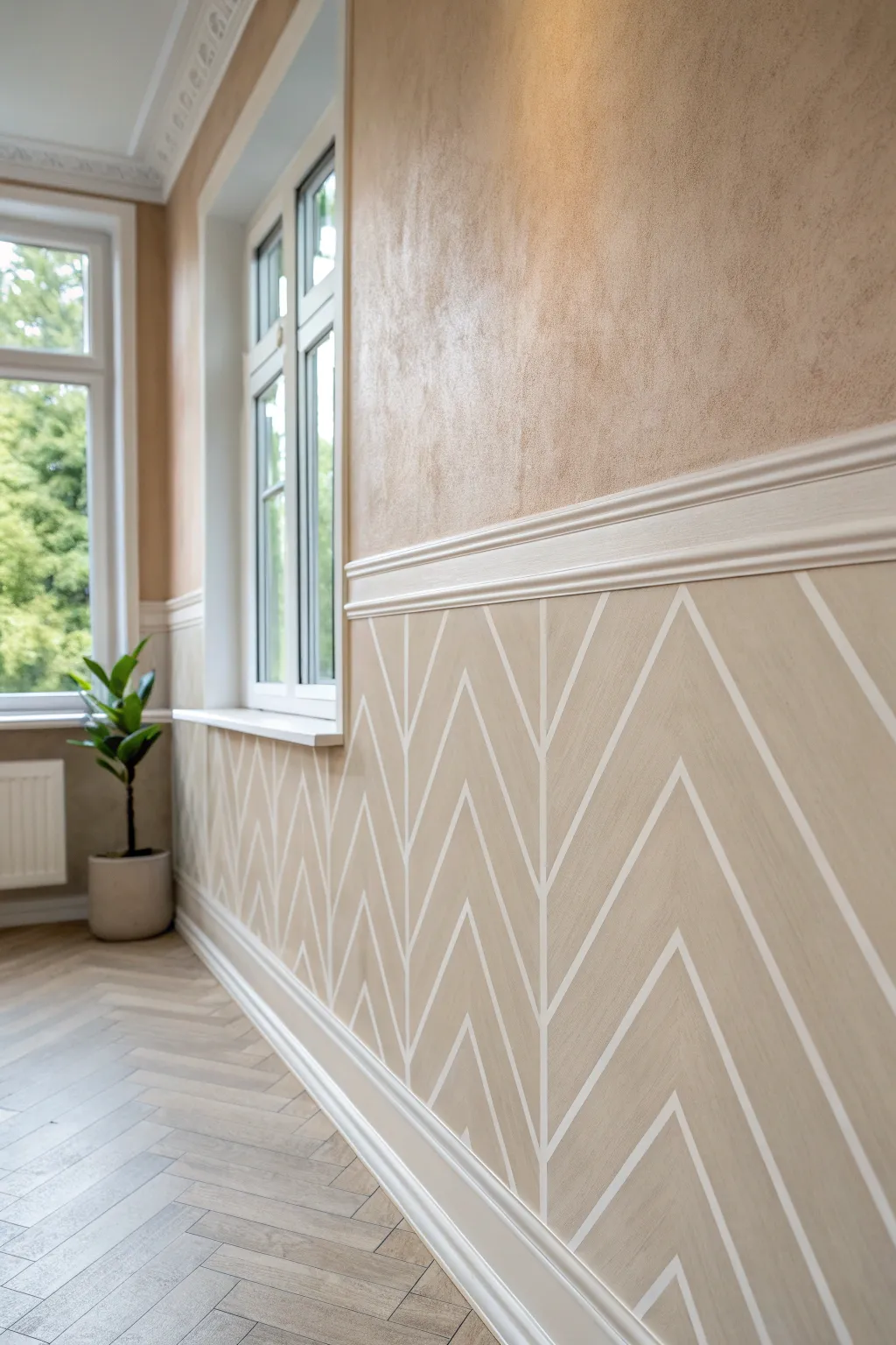Add depth and texture to your walls with a subtle strie effect, perfect for a minimalist and boho-inspired home.