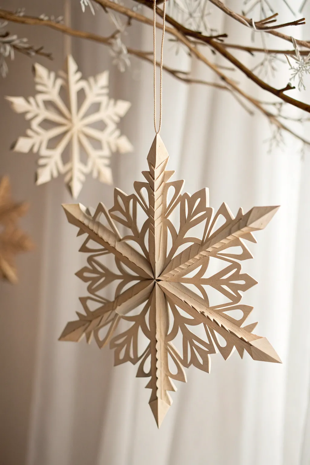 Elevate your winter crafts with these stunning 3D paper snowflakes, blending simplicity and artistic flair.