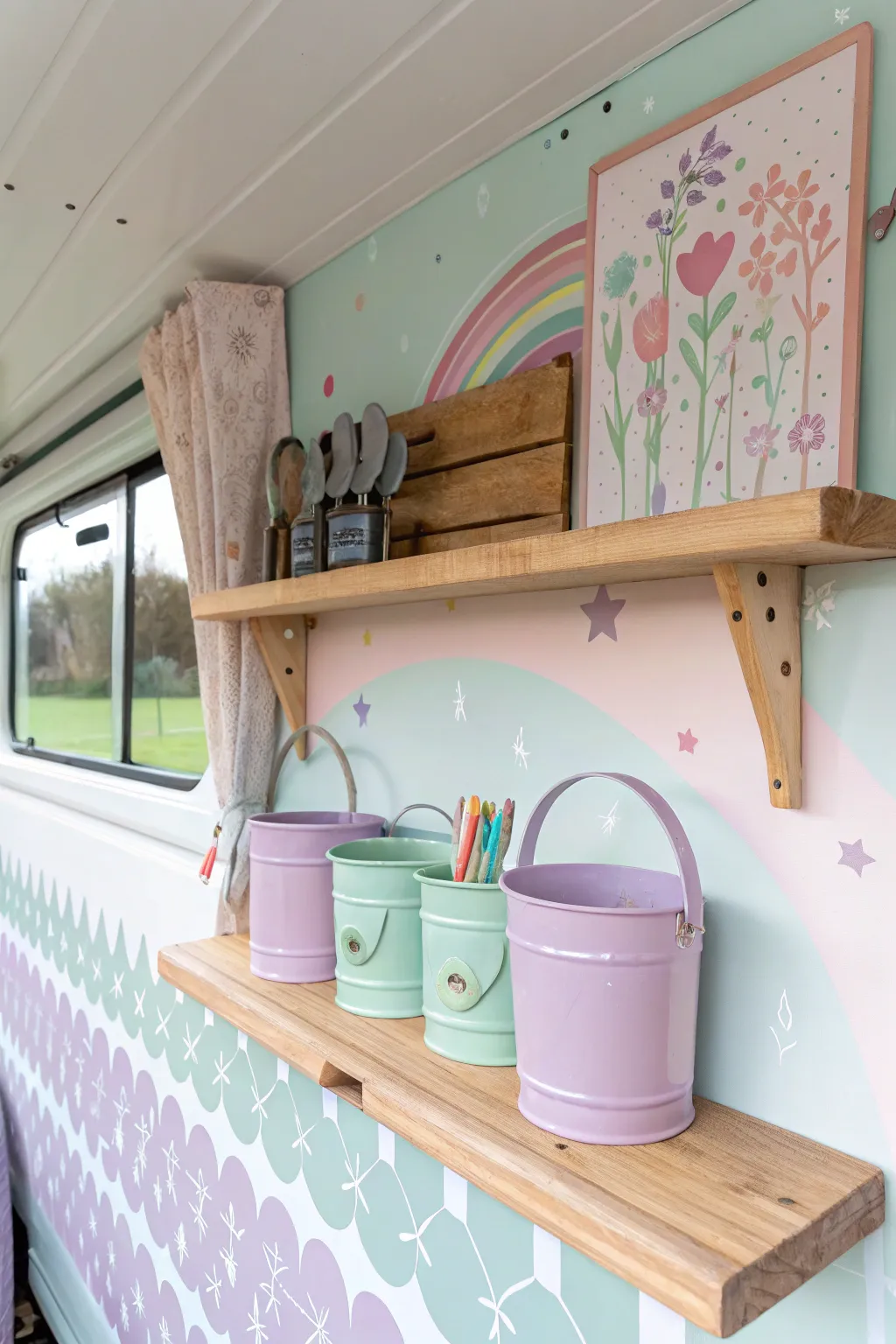 Transform your trailer with playful pastels that blend craftsmanship with whimsy.