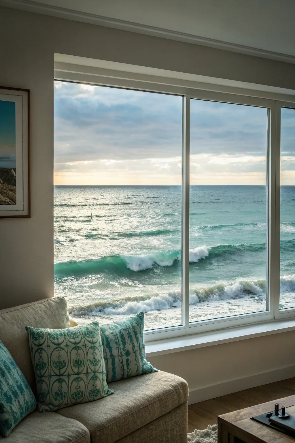 An ocean view can bring relaxing vacation vibes into your home.