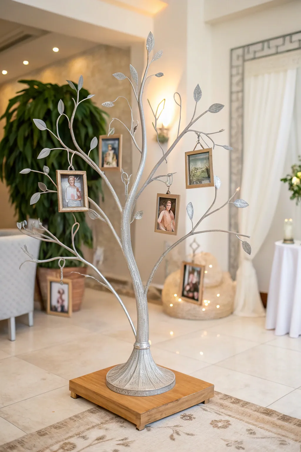 Transform your family history into a stunning piece of art with this metal sculpture tree, blending modern elegance with cherished memories.
