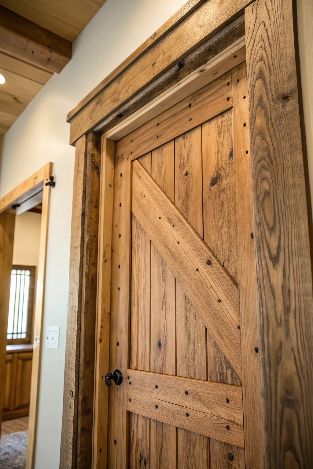 Discover the timeless charm of reclaimed wood door trims, where every grain tells a story.