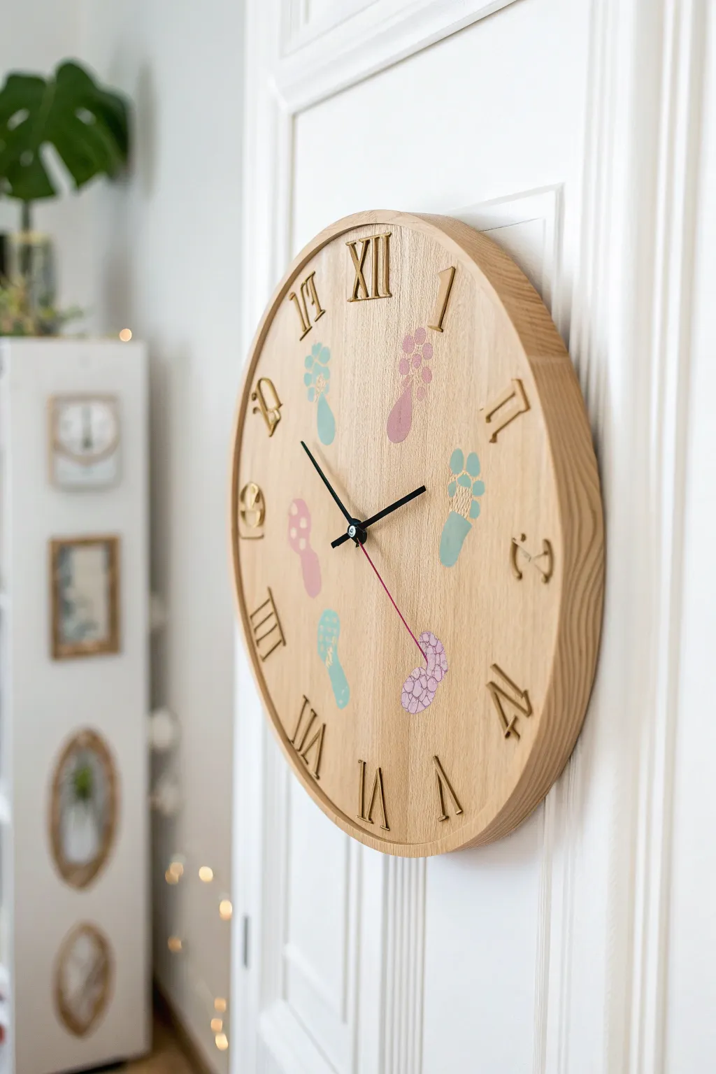 Capture the essence of time and togetherness with this charming Footprint Clock, a perfect Father's Day craft idea.