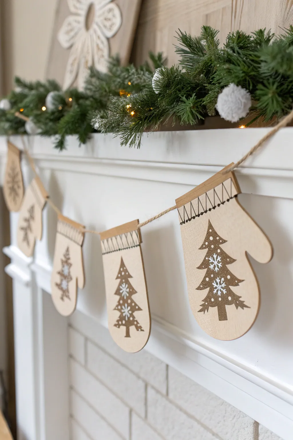 Add a touch of cozy charm to your home this February with a handcrafted mitten garland. ❄️✨ #ScandinavianDecor #WinterCrafts