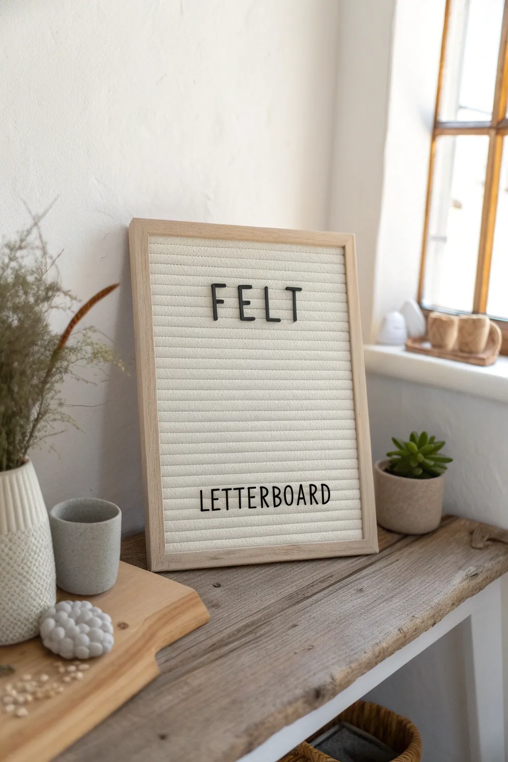 Elevate your space with a touch of inspiration and simplicity. #FeltCraft #MinimalistDecor