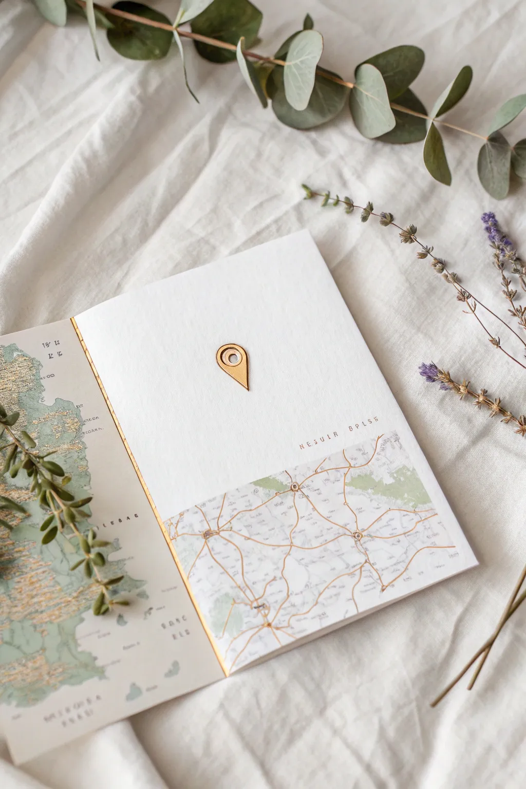 Capture the essence of your first date with a beautifully pinned map, marking the beginning of your story.