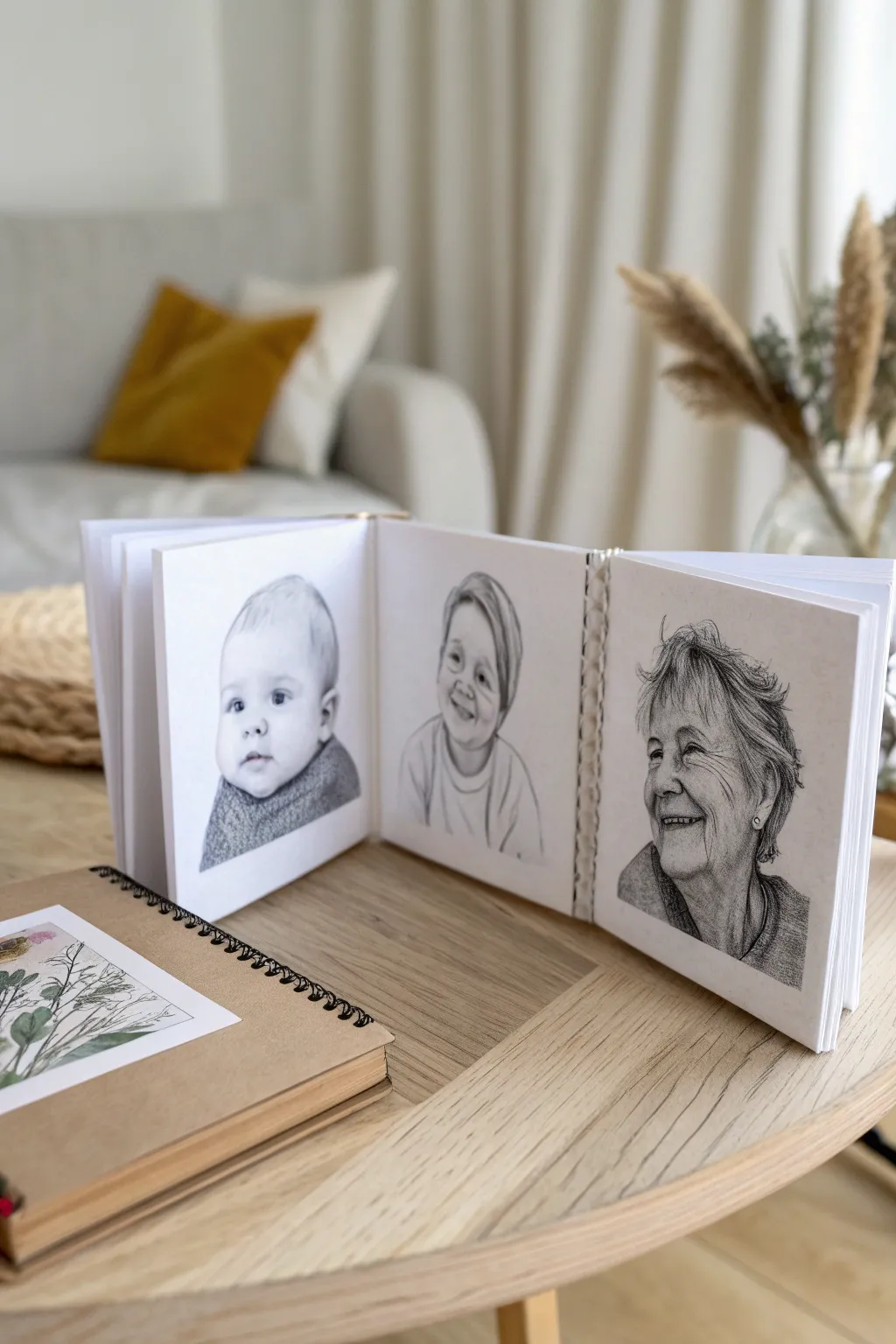 Witness the timeless journey of life through this exquisitely crafted flip book, where every page unfolds a new chapter in the story of aging.