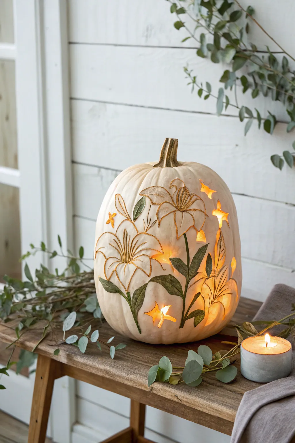 Illuminate your space with the refined elegance of a Lily Lantern, where craftsmanship meets natural beauty.