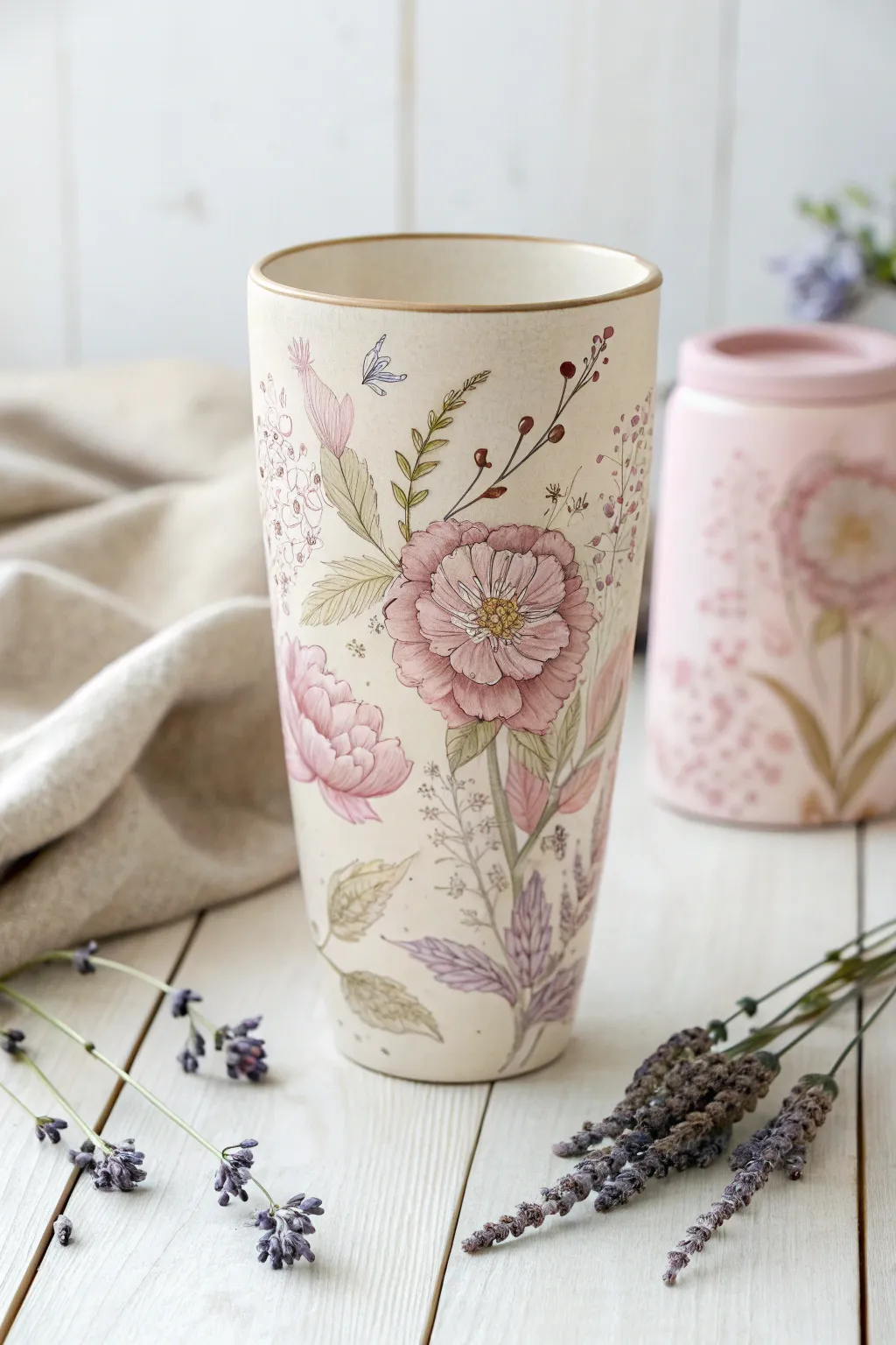 Sip in style with a touch of vintage floral elegance 🌸✨