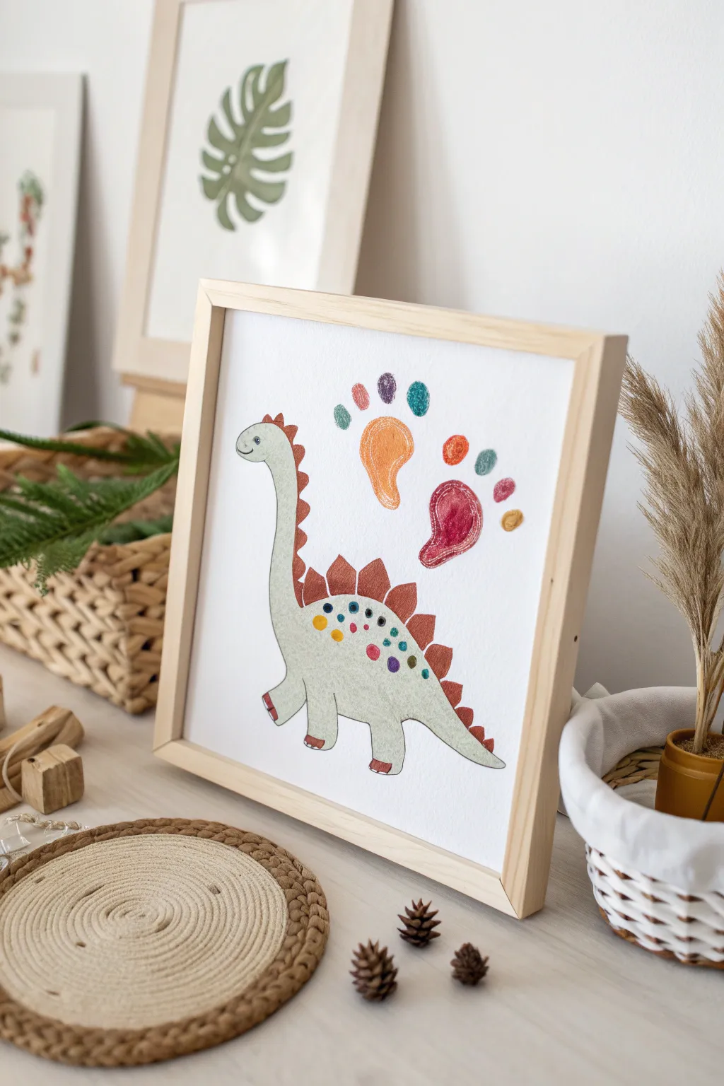 Step into a world of creativity with charming footprint dinosaurs!