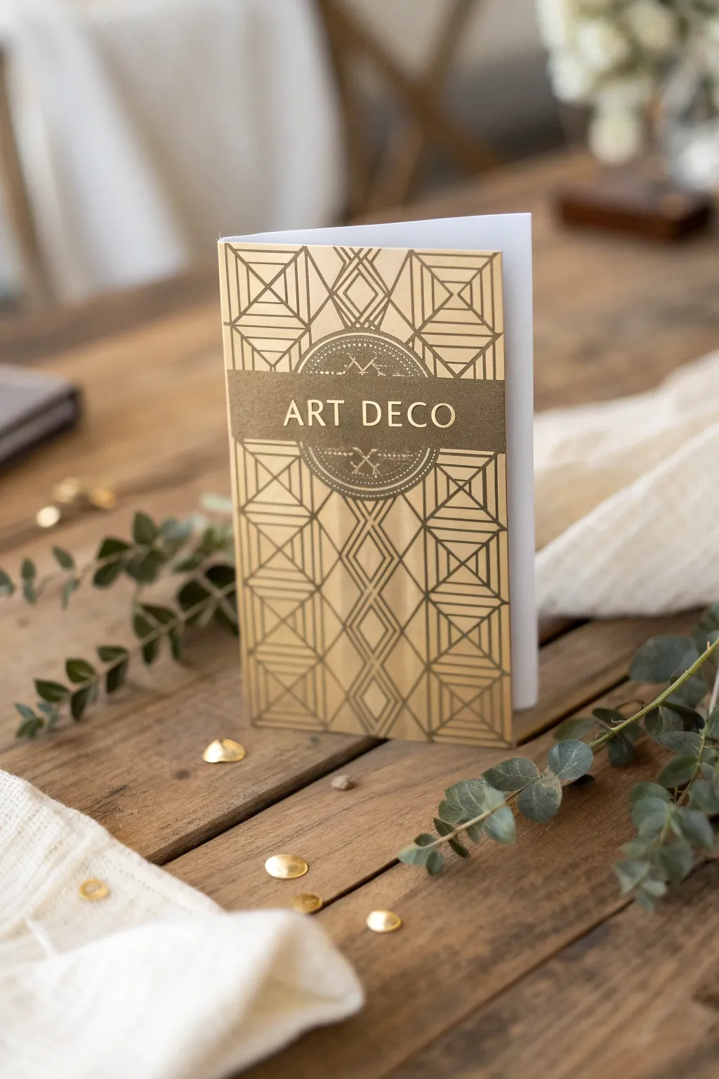 Celebrate in style with an Art Deco-inspired birthday card that's both timeless and chic.