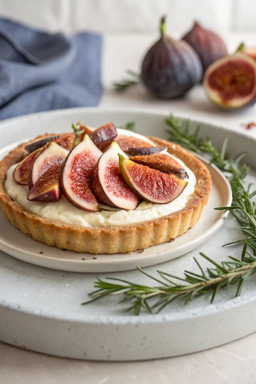 Elevate your fruit tart game with a touch of elegance: creamy mascarpone paired with luscious figs. Perfect for those who appreciate minimalist beauty.