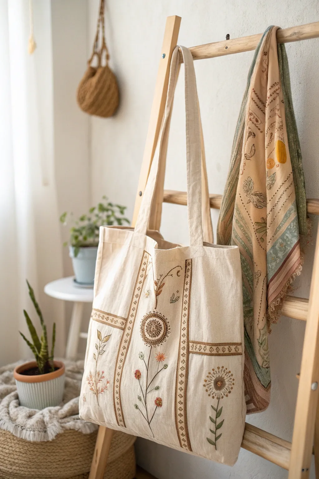 Elevate your style with eco-friendly elegance—handcrafted recycled fabric tote bags for the conscious fashionista.