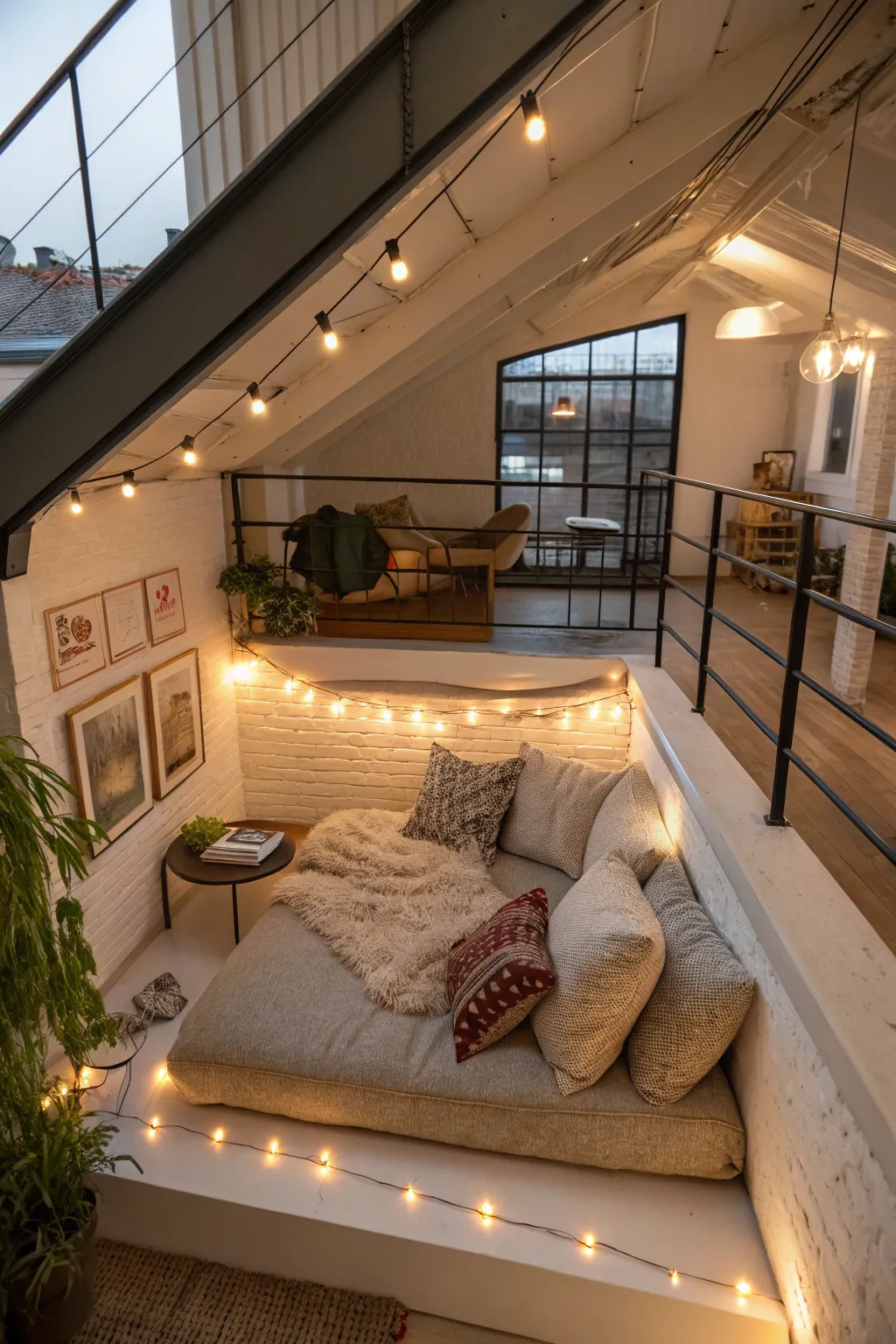 Unwind in a cozy nook designed for relaxation.