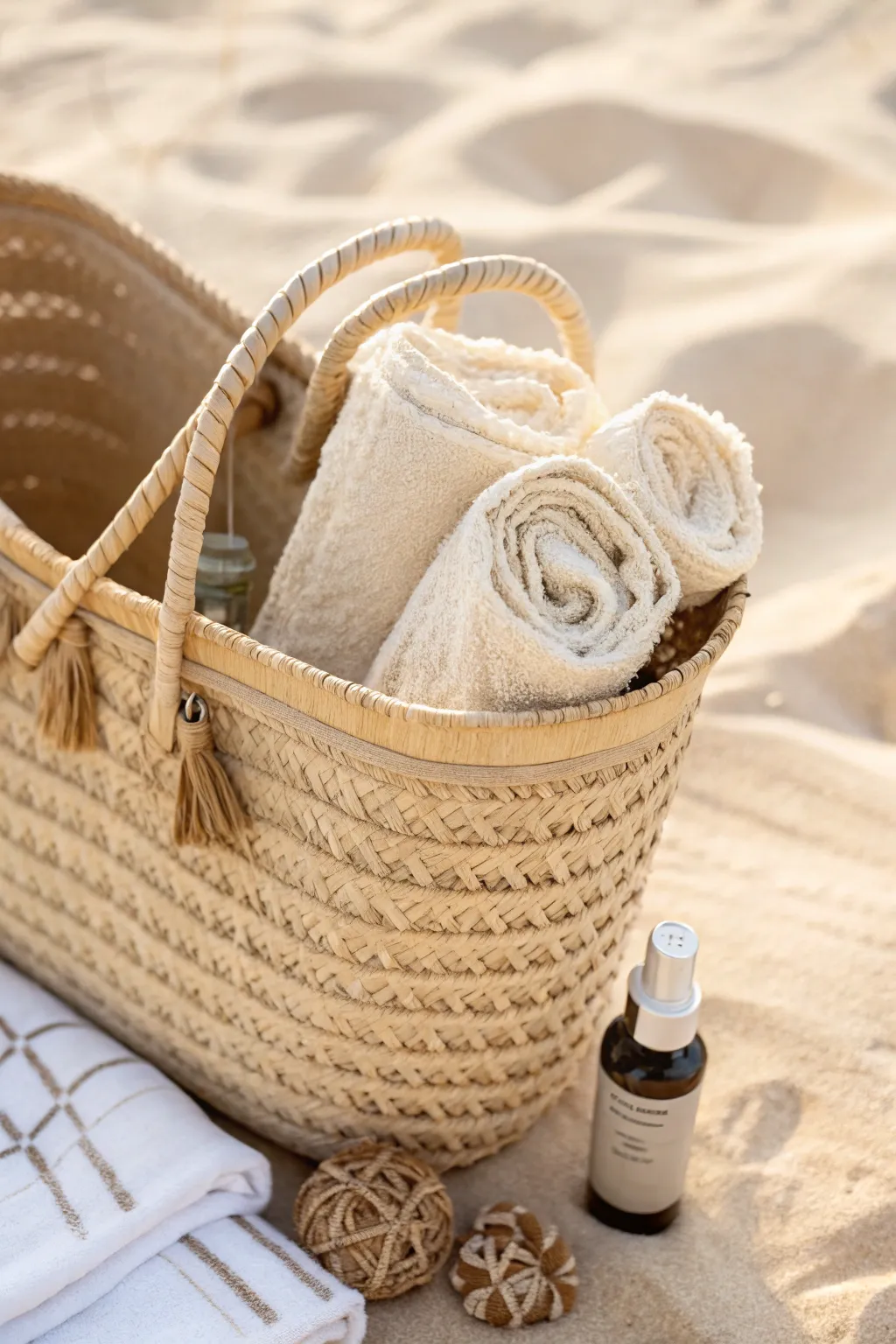 Embrace the sun with a Beach Day Bundle—your essentials stylishly packed for a serene seaside escape.