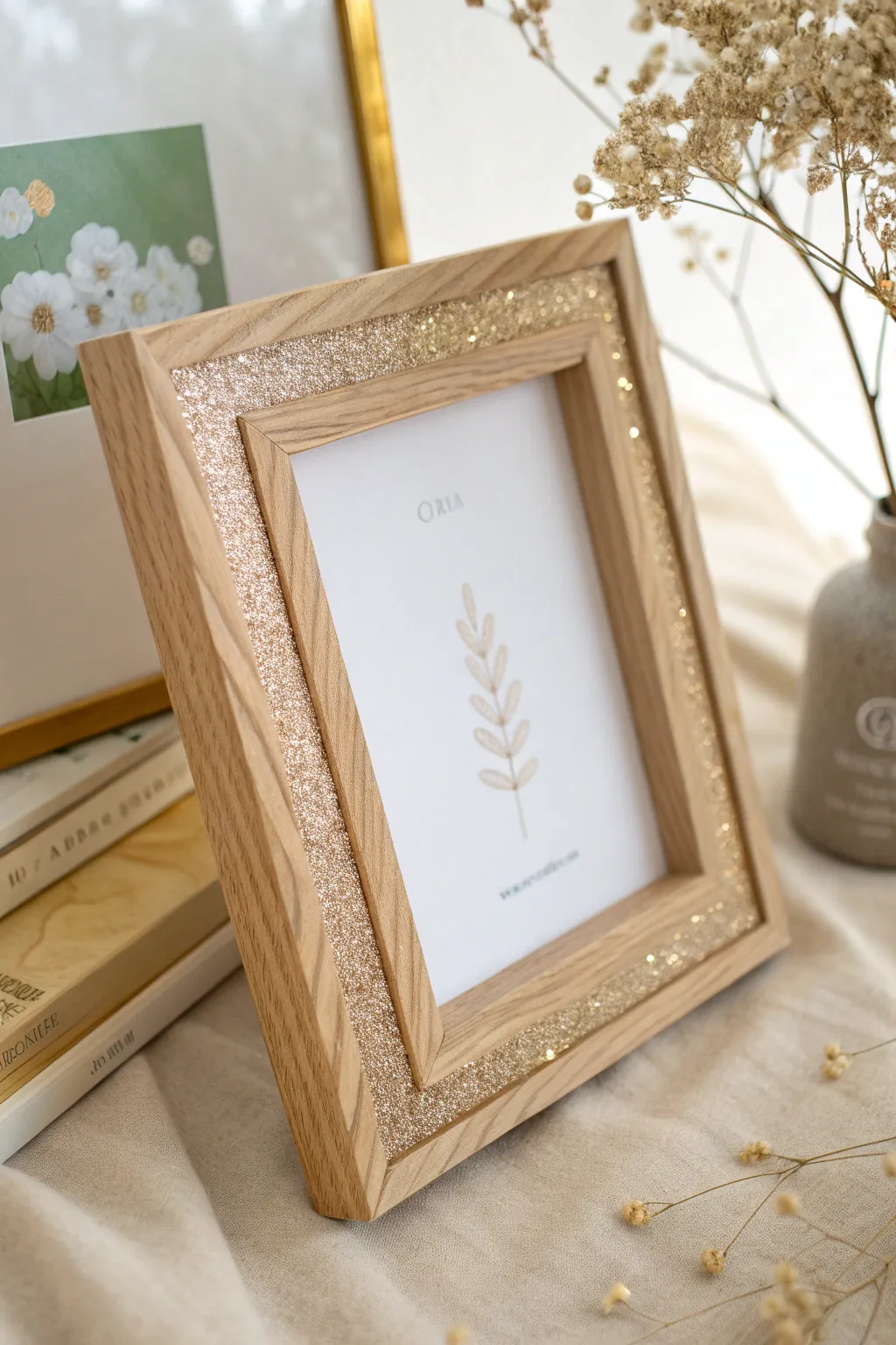 Elevate your photo display with a touch of sparkle and simplicity. 🌟