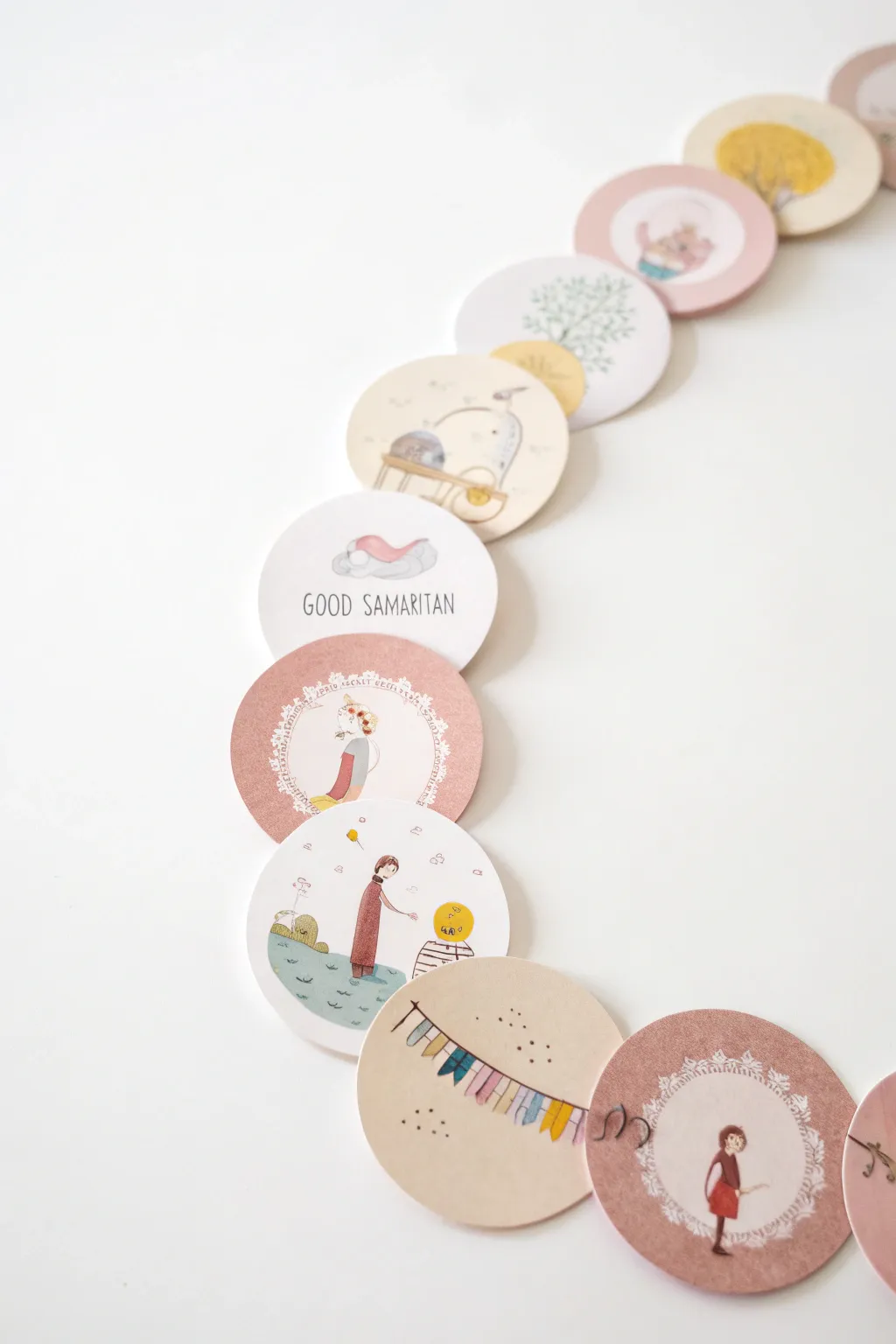 Craft a story with charm: The Caring Caterpillar brings the Good Samaritan tale to life with minimalist elegance.