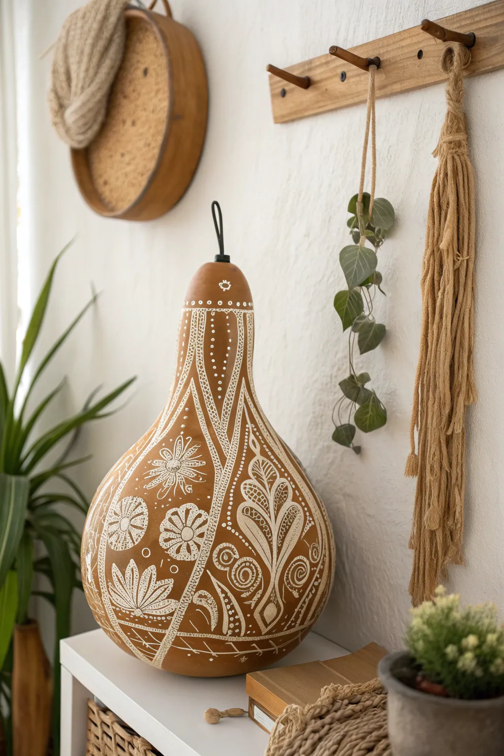 Elevate your space with the natural elegance of gourd art. 🌿✨
