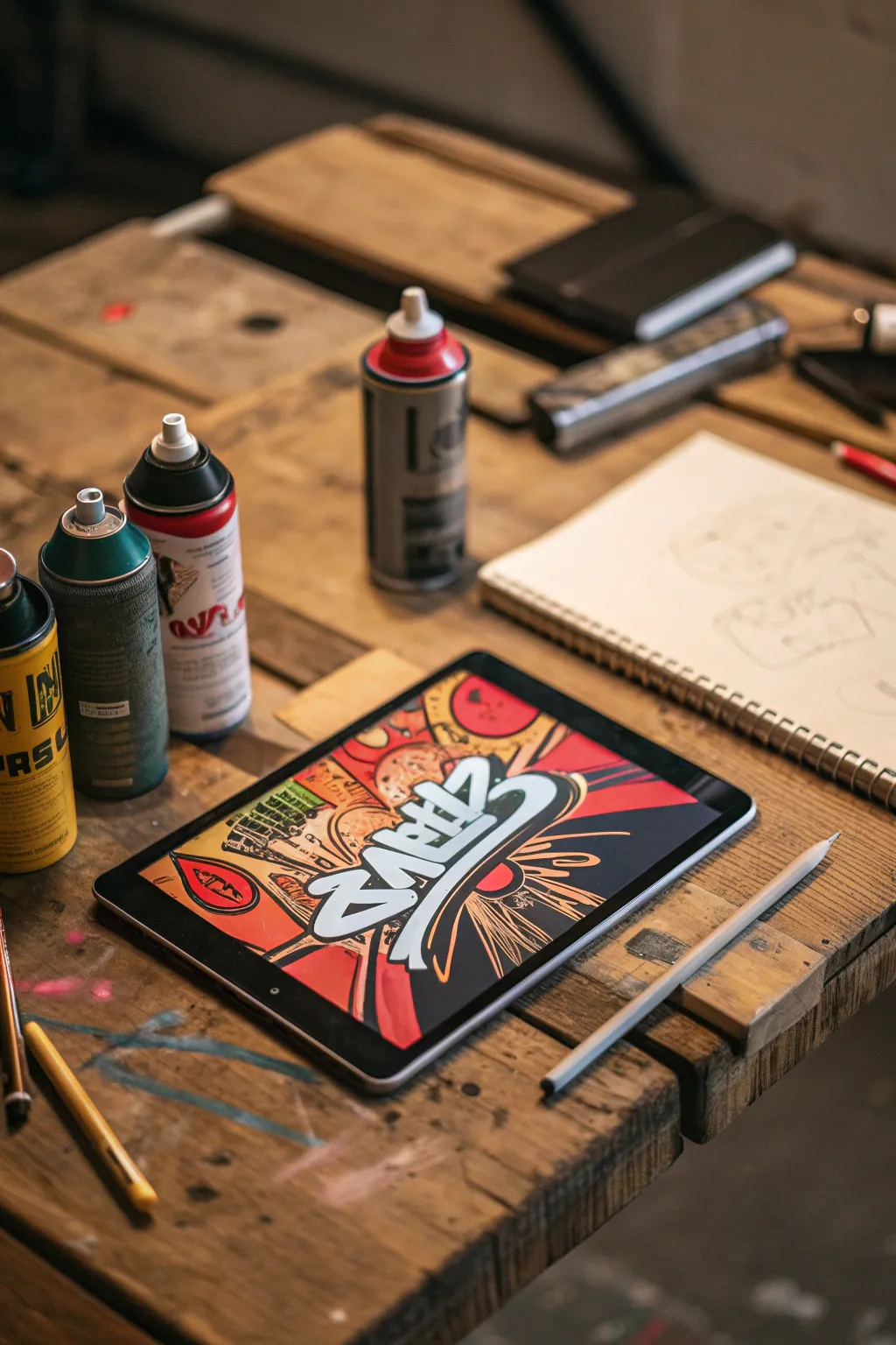 Master your graffiti art digitally before bringing it to life on your wall.