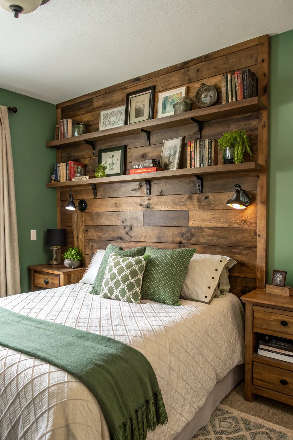 Reclaimed wood elements infusing rustic charm and sustainability.