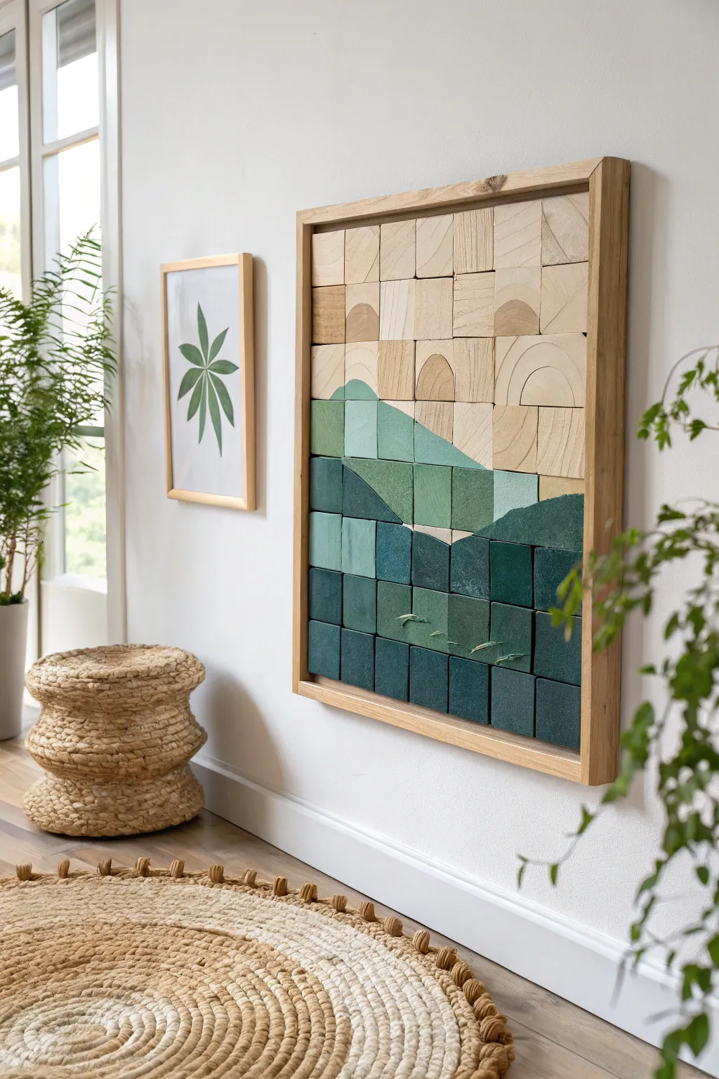 Embrace tranquility with this pixelated landscape wall art—nature’s retreat reimagined in minimalist form.