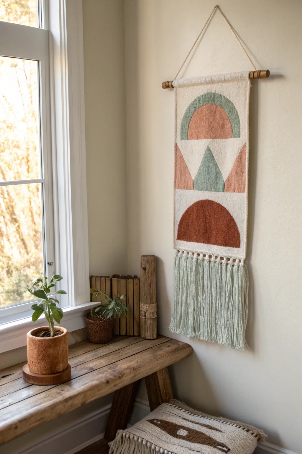 Add a touch of warmth and simplicity to your space with handcrafted felt wall art. Perfect for bringing a cozy, Nordic-inspired charm to any room.