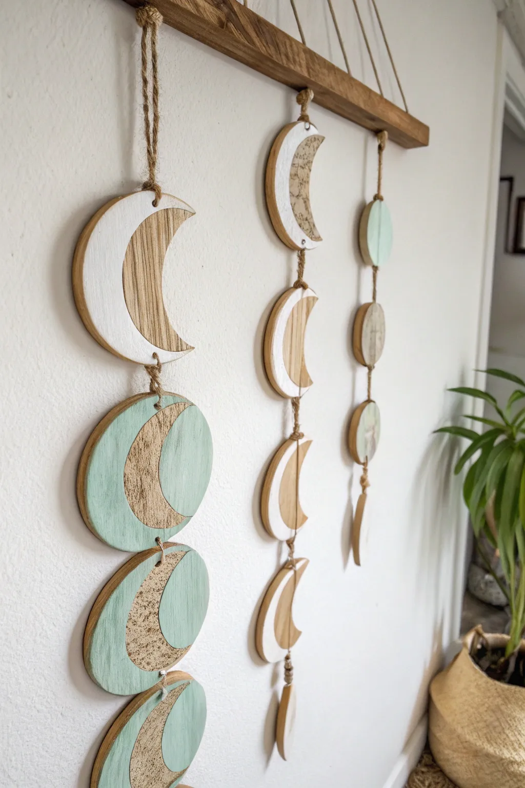 Illuminate your space with the enchanting glow of moon phases—perfect for a magical, minimalist touch. 🌙✨ #ScandiBoho #HalloweenCrafts