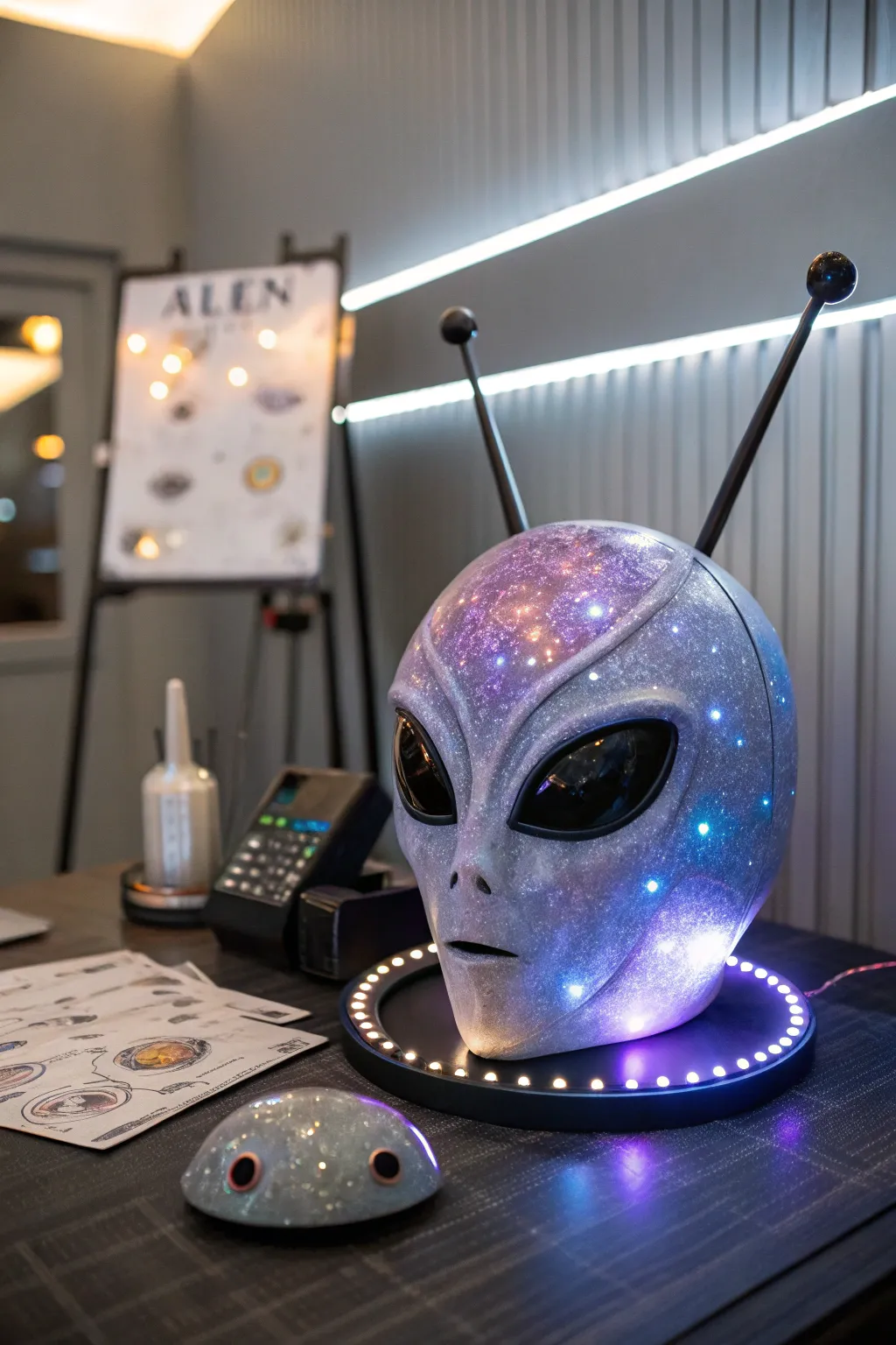 An alien invader mask brings a fun sci-fi twist to your costume.