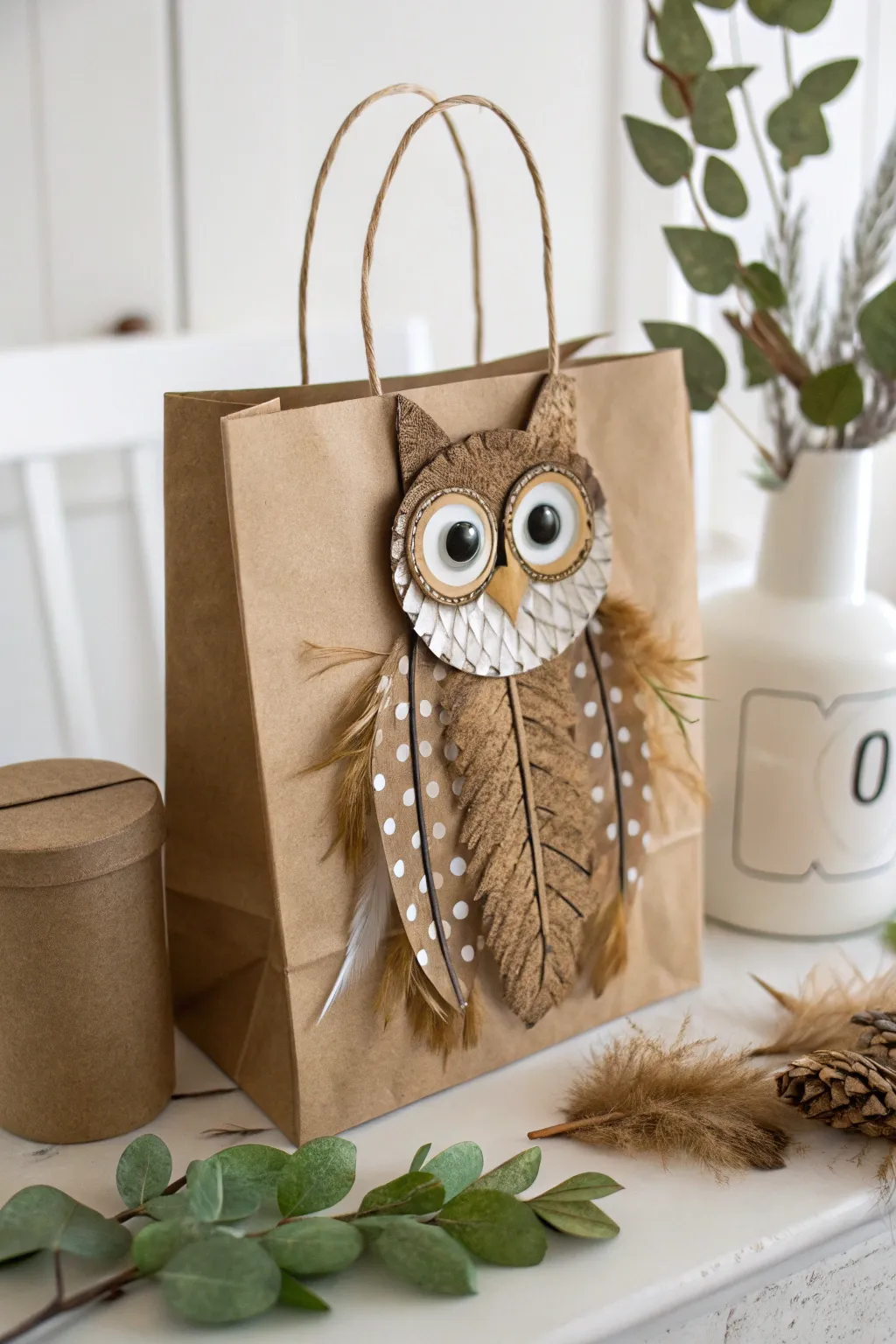 Craft your own wise owl for a touch of whimsy this Halloween. 🎃🦉