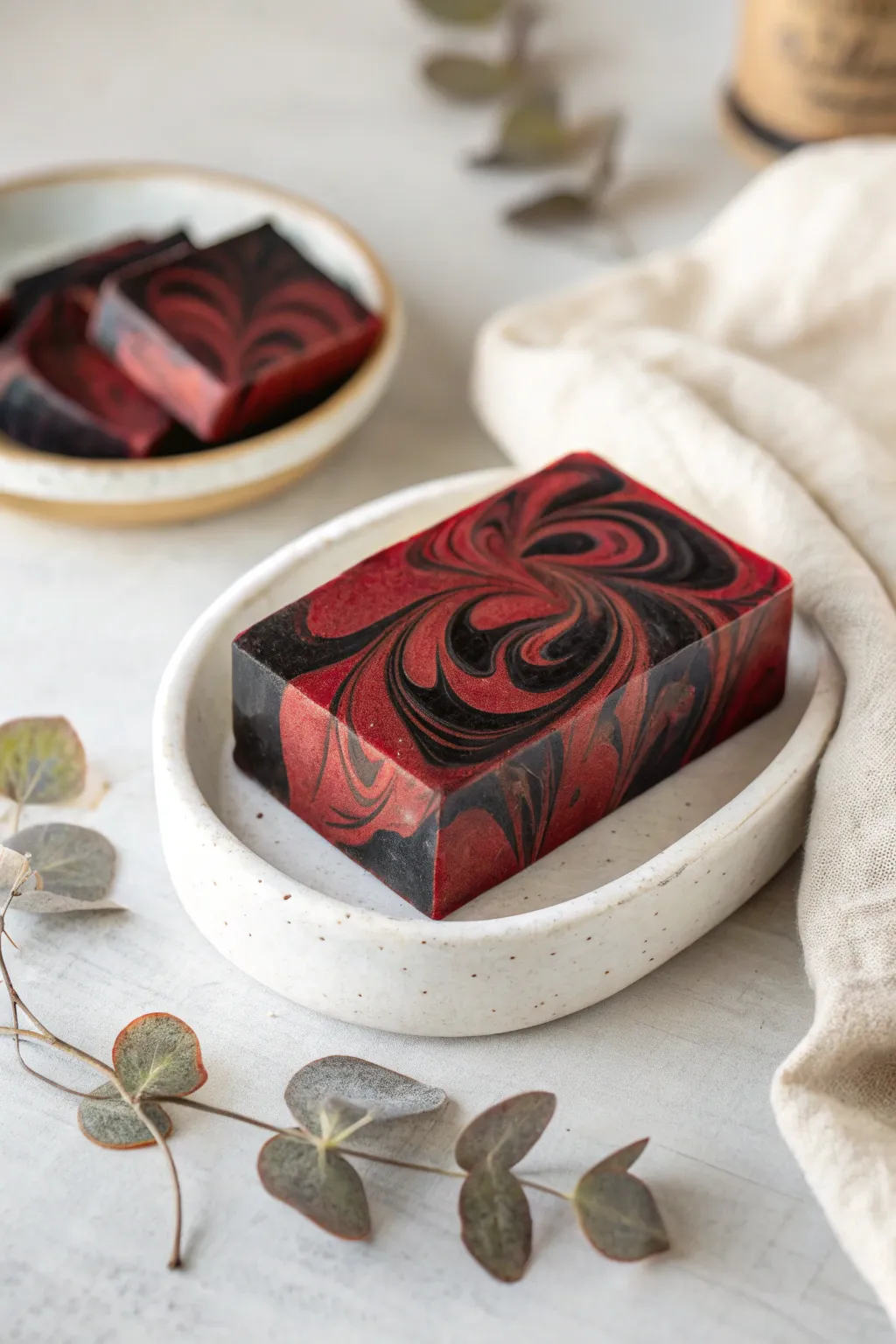 Capture the allure of the Blood Moon with this enchanting soap, a bold and beautiful centerpiece for your Halloween collection.