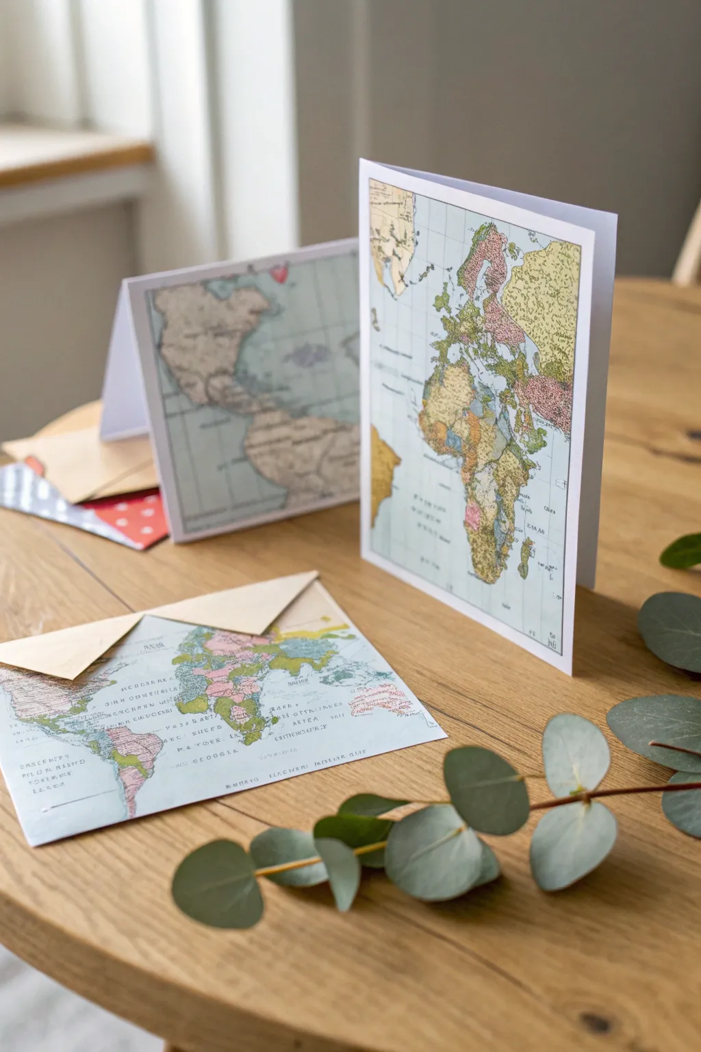 Embark on a heartfelt journey with a handmade map adventure card, perfect for the wanderlust soul.